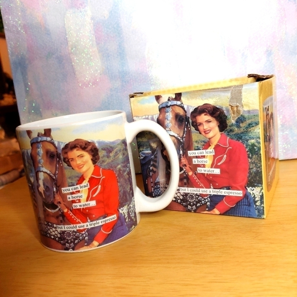 Anne Taintor "You Can Lead a Horse to Water" Western-themed Mug